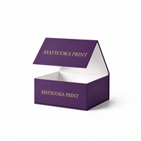 Boîte cadeau magnétique de luxe avec logo personnalisé, carton rigide de 2 mm, intérieur en feuille d'or métallique pour l'emballage de marques cosmétiques