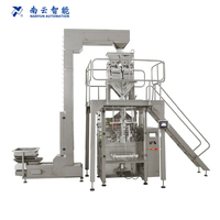 Machine d'emballage de sacs alimentaires FFS verticale à pesée multi-têtes, ligne de production de remplissage, de bouchage et d'étiquetage de bouteilles