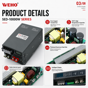 Alimentation réglable <span class=keywords><strong>SED</strong></span>-10000W 333A CC/CV RS485 Modbus à sortie unique 10kW pour l'automatisation industrielle et les applications robustes - Product Image 3