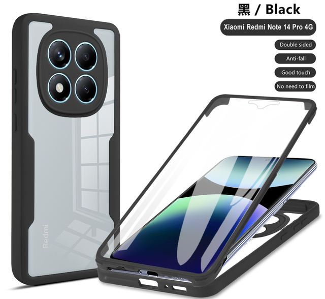 360° Full Protection Clear Shockproof Phone Cover for Xiaomi POCO X8 X7 Mi 17T 15 Redmi Note 15 Pro Plus Note 14 A7 15A 5G Case