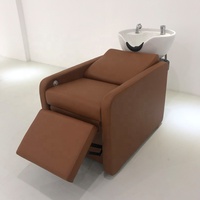 Fauteuil de massage électrique moderne en cuir synthétique avec bac en céramique pour salon de coiffure, atelier, supermarché, garantie 5 ans