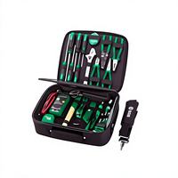 03795 pour Kit d'outils à main d'électricien industriel de qualité supérieure de 32 pièces en acier au chrome-vanadium, 1 boîte contenant 4 ensembles, 1 coffret