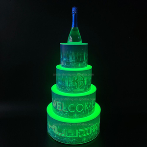 Starshining OEM 4 계층 샴페인 디스플레이 랙 VIP LED 병 발표자 생일 축하 LED 케이크 나이트 클럽 바 파티 라운지 - Product Image 6