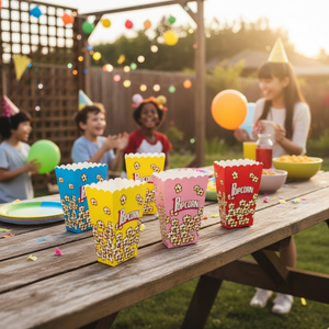 CASAMAX WL AZ-4851 10 PZ Contenants à Popcorn Colorés en Plastique pour Fêtes Costumées, Nouveauté Créative, Portables, Élégants et Écologiques - Product Image 3
