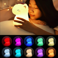 Veilleuse pour bébé thème dessin animé, lumière multicolore, intelligente, avec capteur tactile, commande tactile, lampe originale