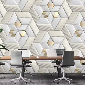 Carta da parati autoadesiva da parete con motivo geometrico di lusso effetto 3D carta da parati per pareti e mobili