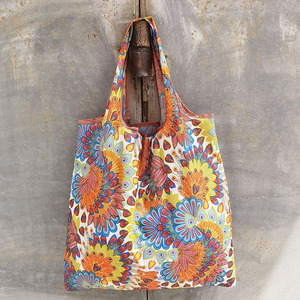 Medium Printed Shopping <b>Bag</b> Horizontal <b>Foldable</b> Lightweight Eco Friendly Supermarket Storage <b>Bag</b> - Product Image 1