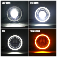 Luces Intermitentes para Motocicleta con Diseño de Ojo de Dragón de 7 LED, Aprobadas por DOT E9, Luces Blancas DRL para Harley Davidson