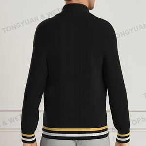 FAMA BSCI Plus Size abbigliamento uomo Custom OEM & ODM Twist <span class=keywords><strong>Cardigan</strong></span> maglioni scollo a V maglione greco <span class=keywords><strong>nero</strong></span> lavorato a maglia <span class=keywords><strong>Cardigan</strong></span> <span class=keywords><strong>oversize</strong></span> - Product Image 2