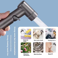 Ensemble de pulvérisateur de bidet OEM à double commande, pistolet de toilette haute pression portable, robinet d'angle pour salle de bain, machine à laver, nettoyage des animaux