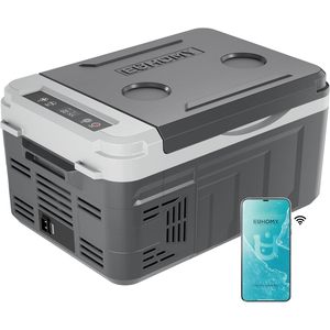 Refrigerador EUHOMY de 12 Voltios, Enfriador con Compresor de 11 Cuartos de Galón, Control por Aplicación, Nevera para Auto de 12/24 V CC, 100/240 V CA, Portátil - Product Image 1