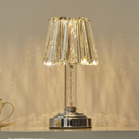 Lampe de table LED en cristal créative pour célébrités d'Internet, avec contrôle tactile, intensité réglable, rechargeable, veilleuse pour salon, chambre, bar