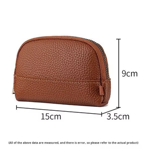 Promotion Custom Logo Retro PU Zipper <b>Coin</b> <b>Purse</b> Compact Exquisite Key Storage Mini Handheld Card Holder Waterproof Stowable - Product Image 3