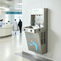 Distributeur d'eau en acier inoxydable mural avec filtre à eau, eau pure et froide, pour hôpital et clinique