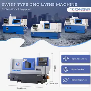 Çin Cnc torna makinesi raybalama eğimli yatak SM-830 3 eksen Metal için Cnc torna makinesi fiyat