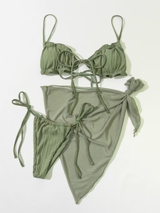 Pechos grandes de playa en Bikinis Mujeres doradas con traje de baño micro extremo <span class=keywords><strong>Bikini</strong></span> <span class=keywords><strong>Nina</strong></span> con conjunto de <span class=keywords><strong>Bikini</strong></span> de 3 piezas para mujer - Product Image 2