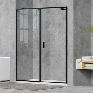<span class=keywords><strong>Mampara</strong></span> de <span class=keywords><strong>Ducha</strong></span> Moderna con Puerta Corredera, Cristal Templado <span class=keywords><strong>y</strong></span> Marco de Aluminio, Diseño de <span class=keywords><strong>Plato</strong></span> Rectangular - Product Image 1
