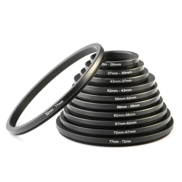 Camera Lens Filter Metal Step up Adapter Rings Aluminium Material Filter Step Down Adapter Ring Holder