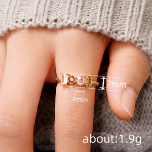 Anello con Design Geometrico Stile Colorato per Donne - Product Image 4