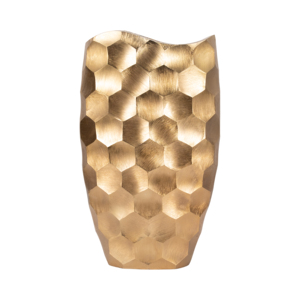 Vaso in metallo con design a nido d'ape, decorazione moderna per soggiorno, casa, camera da letto - Product Image 1