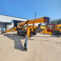 Grue araignée sur mesure CE 12 tonnes avec nacelle et flèche hydraulique pour travaux de construction en hauteur intérieure et réparation de cheminées