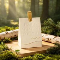 Sac cadeau floral minimaliste naturel et recyclable, pochette élégante en papier avec poignée en corde, impression personnalisée, pour boutique de fleurs tendance