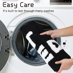 Tapis de salle de bain moderne de luxe FIGOO-GET Naked, tapis de bain antidérapant 40x60 cm, tapis de douche, tapis de porte, <span class=keywords><strong>d</strong></span>écoration <span class=keywords><strong>WC</strong></span>, absorbant, noir - Product Image 5