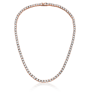 TD Collette Z placcato rosa zirconi cubici 4mm collana da Tennis elegante con ciondolo Fine - Product Image 2