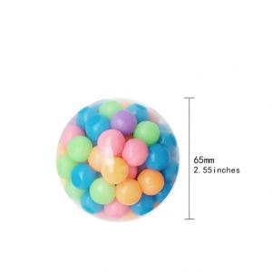 Custom Fidget Toy-Tpr Bead Stress - Durable <b>Squeeze</b> Beads, Rainbow Bean Stress-Relief <b>Ball</b> - Product Image 4