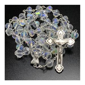 6*8mm AB placage facette cristal clair chapelet religieux <span class=keywords><strong>mariage</strong></span> collier - Product Image 6