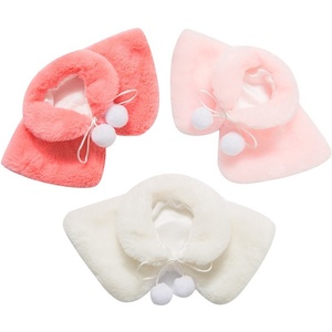 Venta al por mayor nueva ropa de muñeca americana de 18 pulgadas chal de felpa accesorios muñeca chal rosa y blanco - Product Image 1
