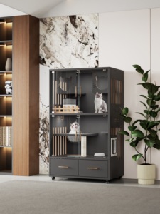 Neues Modernes Massivholz Umweltfreundliches Multifunktionales Wasserdichtes Luxuriöses Indoor Großraumiges Haustierhaus Katzenvilla - Product Image 1