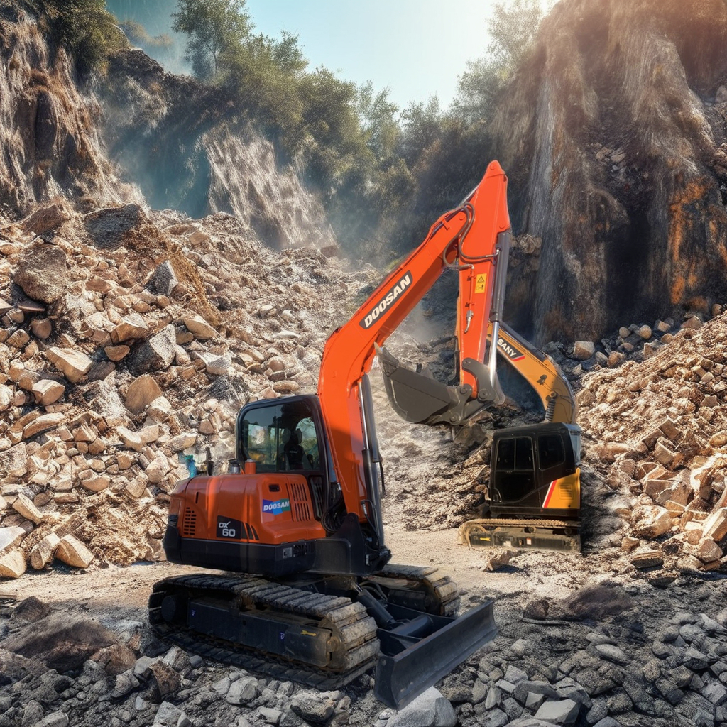 Мини-экскаватор doosan DX60/Южная Корея doosan экскаватор/б/у экскаватор