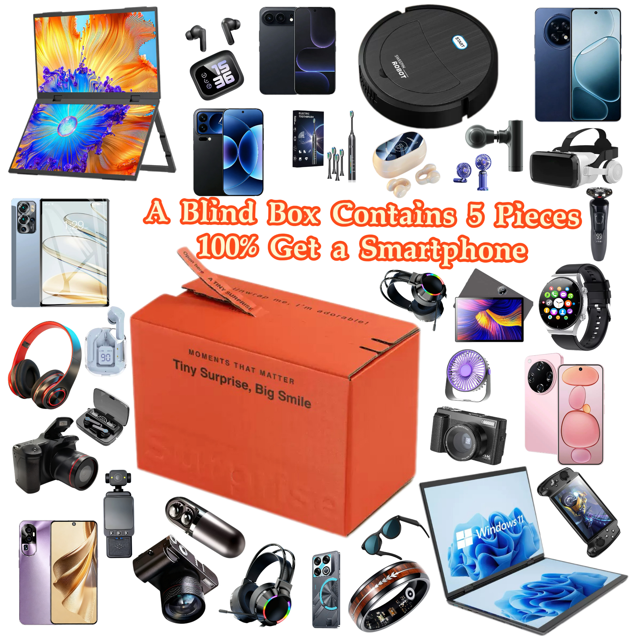 5 Pieces 100% Get a Smartphone Color Multi