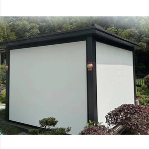 Electric Outdoor <b>Shutters</b> Rectangle Matte Vertical Opening Durable Modern Design For Patio Cooling Shelter - Product Image 1