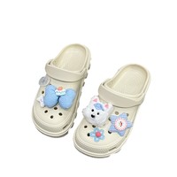 Ensemble d'accessoires pour chien multicolores en 3D mignon avec nœud bleu pour hommes et femmes, accessoires de boîte à chaussures détachables à faire soi-même
