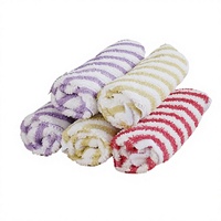 Essuie-tout de cuisine en polyester cationique rayé multicolore, absorbant et épaissi, pour essuyer les tables et laver la vaisselle