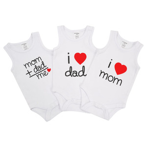 Set di 3 Pezzi di Abbigliamento in Cotone Bianco per Neonati e Bambini, Pigiami per Ragazzi, Tutine per Ragazze, Coordinati Mamma Papà e Bambino - Product Image 4