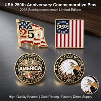 Vente en gros Épingles de revers en émail souple 250e anniversaire des États-Unis, Badges Drapeau américain, Statue de la Liberté, Aigle blanc