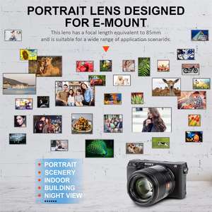 Viltrox เลนส์ถ่ายภาพบุคคลอัตโนมัติ56มม. F1.4 E STM,เลนส์ E-Mount APS-C <span class=keywords><strong>Mirrorless</strong></span> Camera A9 A7RIV A7S <span class=keywords><strong>A6600</strong></span> - Product Image 6