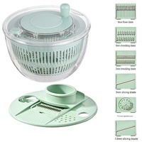 Fabrieksdirect multifunctionele groentesnijder met handmatige draaibare afdruipmand, fruit- en groentedroger, salade-dehydrator