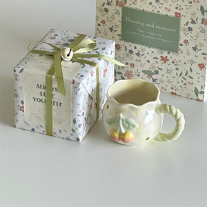Fabriek Gemaakt Ins Schattige Reliëf Roze Strik Weggelopen Prinses Keramische Mok Exquise Afternoontea Koffie Cup Groothandel - Product Image 6