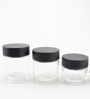 DIETARY Safe Cr Concentré Bouteille Petit Baume 5g 3g 7g 9g Crème Cire Verre Rond Carré Bocal en Verre avec Bouchon de Presse Noir