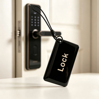 Serrure de porte intelligente NFC, ensemble complet, étanche, extérieure, noire, avec carte IC, pièces de serrure et clé, carte M1