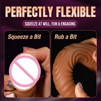 Dildo realista de silicona líquida para mujer, simulación anal con ventosa, correa para lesbianas, consolador curvo 100% impermeable, juguetes sexuales para adultos