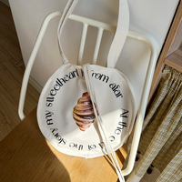 Grand sac fourre-tout en toile de coton de forme ronde, écologique et durable, en tissu lourd de 16oz avec votre logo, toile circulaire personnalisée