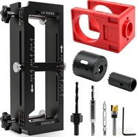Kit Pemasangan Engsel Pintu dari Paduan Aluminium dengan Alat Pencari Posisi Engsel dan Alat Pembuka untuk Pekerjaan Kayu