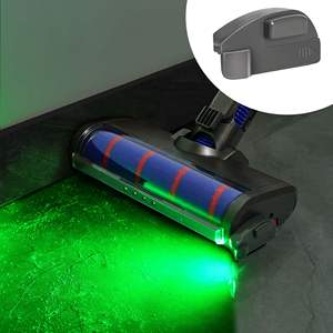 <span class=keywords><strong>Brosse</strong></span> <span class=keywords><strong>laser</strong></span> LED verte Aide à vérifier la poussière des poils d'animaux pour dysons v7 v8 v10 v15 accessoires d'aspirateur <span class=keywords><strong>brosse</strong></span> de nettoyage de tapis et de sol - Product Image 1