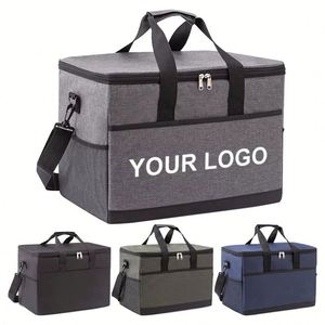 Wholesale Custom Insulated Cooler Portable Oxford Fabric Leak Proof Waterproof Aluminum Foil Food Thermal Bag for Picnic - Product Image 1
