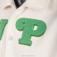 Veste universitaire de baseball pour hommes avec col en laine chenille et broderie Letterman à impression numérique personnalisée OEM